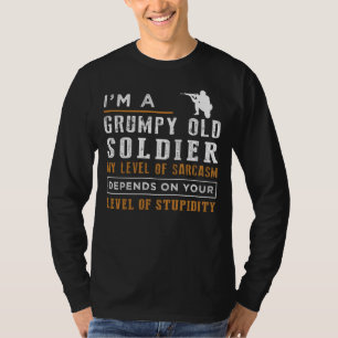 Saluut Lachen met Grumpy Old Soldier T-shirt - Sar
