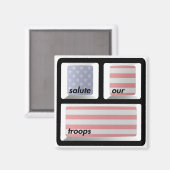 Saluut onze Troepen magneet! Magneet (Voorkant / Achterkant)