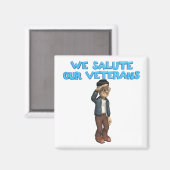 Saluut onze veteranen magneet (Voorkant / Achterkant)