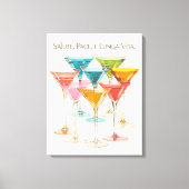 Saluut, Pace, e Lunga Vita  Martiniklas Canvas Afdruk (Voorkant)