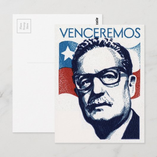 Salvador Allende - Venceremos Briefkaart (Voorkant / Achterkant)