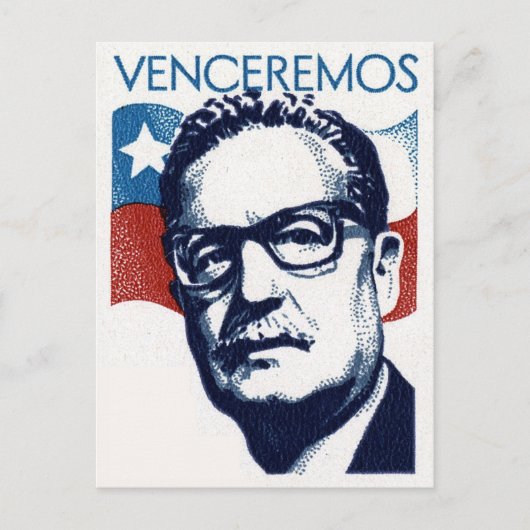 Salvador Allende - Venceremos Briefkaart (Voorkant)