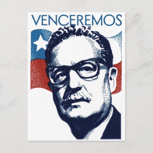 Salvador Allende - Venceremos Briefkaart (Voorkant)