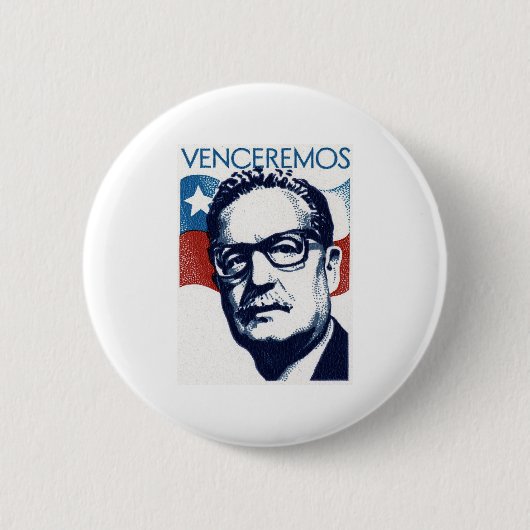 Salvador Allende - Venceremos Ronde Button 5,7 Cm (Voorkant)