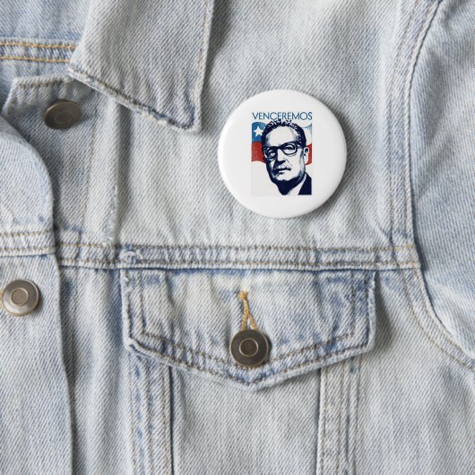Salvador Allende - Venceremos Ronde Button 5,7 Cm (In situ)