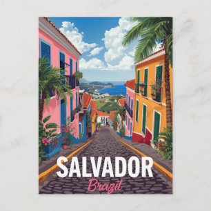 Salvador Brazilië Kleurrijk Pelourinho Briefkaart