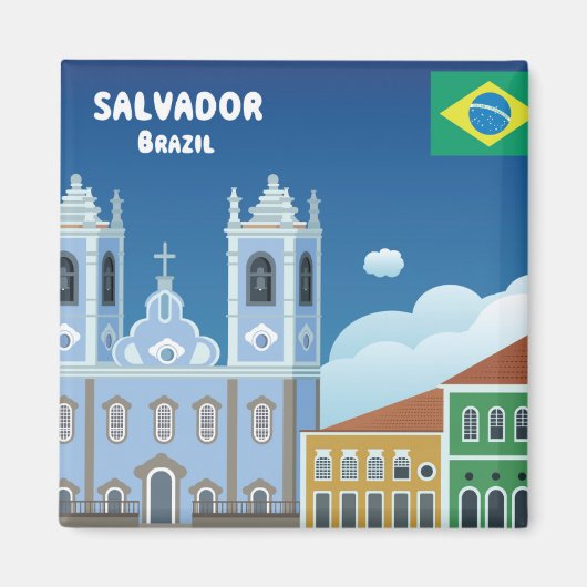 Salvador Brazilië Magneet (Voorkant)