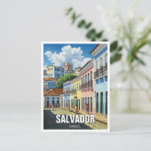 Salvador Brazilië Perlourinho Reizen Briefkaart (Staand voorkant)