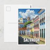 Salvador Brazilië Perlourinho Reizen Briefkaart (Voorkant / Achterkant)