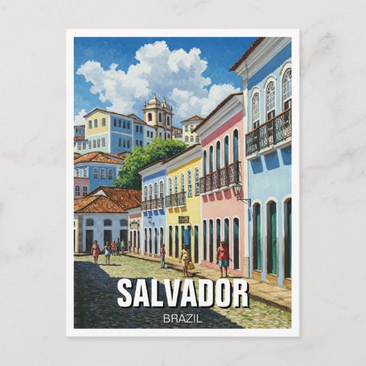 Salvador Brazilië Perlourinho Reizen Briefkaart (Voorkant)