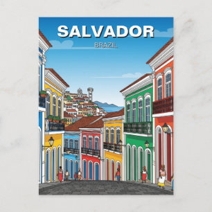 Salvador Brazilië Perlourinho Reizen Briefkaart