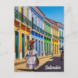 Salvador Brazilië Perlourinho Reizen Briefkaart