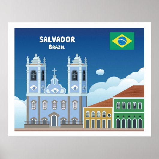 Salvador Brazilië Poster (Voorkant)
