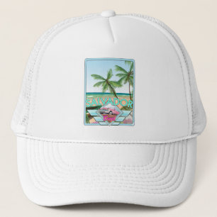 Salvador Brazilië vintage stijl reisposter. Trucker Pet