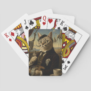 Salvador Dali Surrealistische Kunstenaar Kat Portr Pokerkaarten