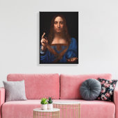 salvador mundi door leonardo da vinci canvas afdruk (Insitu (Woonkamer))