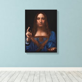salvador mundi door leonardo da vinci canvas afdruk (Insitu (Houten vloer))