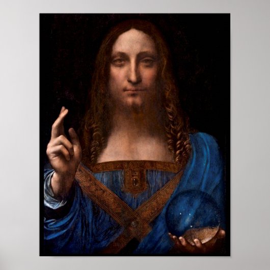 salvador mundi door leonardo da vinci poster (Voorkant)