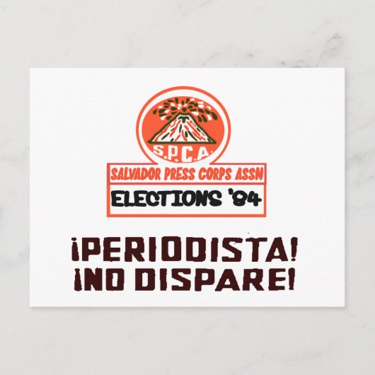 Salvador Press Assn 1984 Briefkaart (Voorkant)