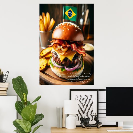 Salvador Samba Burger Sensation 24x36 Poster (Thuiskantoor)