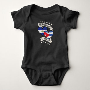 Salvadoraanse Cubaanse hartvlaggen El Salvador Cub Romper
