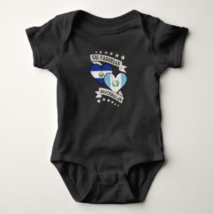 Salvadoraanse Guatemalteekse hartvlaggen El Salvad Romper