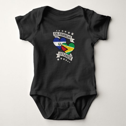 Salvadoraanse Guyanese hartvlaggen El Salvador Guy Romper (Voorkant)
