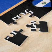 Salvadoraanse vlag en Salvadoraans land / El Salva Legpuzzel (Zijkant)