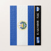 Salvadoraanse vlag en Salvadoraans land / El Salva Legpuzzel (Verticaal)
