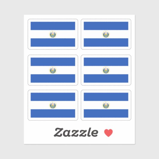 Salvadoraanse vlag sticker (Vel)