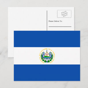 Salvadoraanse vlag, vlag van El Salvador Briefkaart