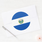 Salvadoraanse vlag, vlag van El Salvador Ronde Sticker (Envelop)