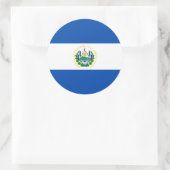 Salvadoraanse vlag, vlag van El Salvador Ronde Sticker (Tas)