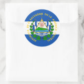 Salvadoraanse vlag & wapen, El Salvador Ronde Sticker (Tas)