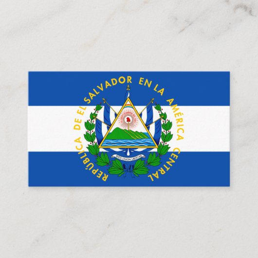 Salvadoraanse vlag & wapen, El Salvador Visitekaartje (Voorkant)