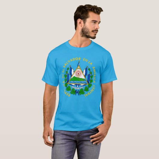 Salvadoraanse wapenmantel T-Shirt (Voorkant volledig)