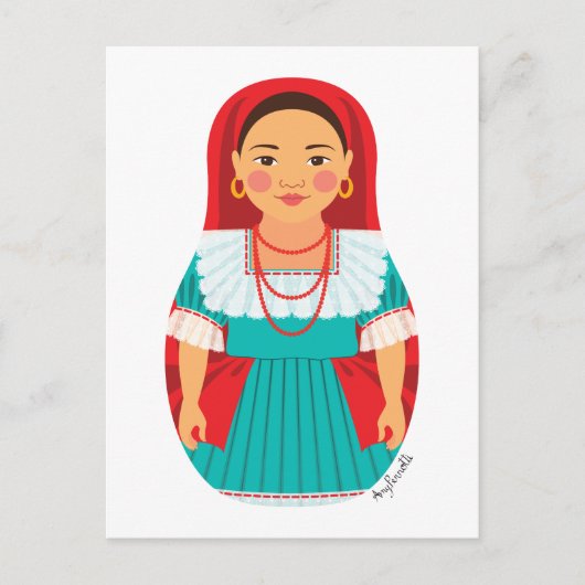 Salvadoran Matryoshka-Briefkaart Briefkaart (Voorkant)