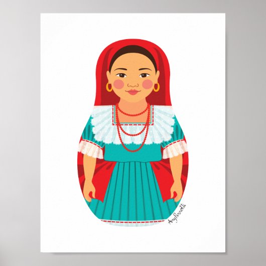 Salvadoran Matryoshka Poster (Voorkant)