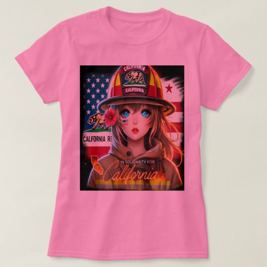 SALVAJES INCENDIOS EN LOS ANGELES CALIFORNIA T-SHIRT (Design voorkant)