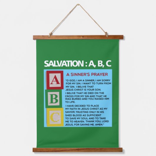 Salvatie ABC Hangend Wandkleed (Voorkant 2)