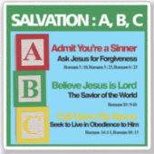 Salvatie ABC Sticker (Voorkant)