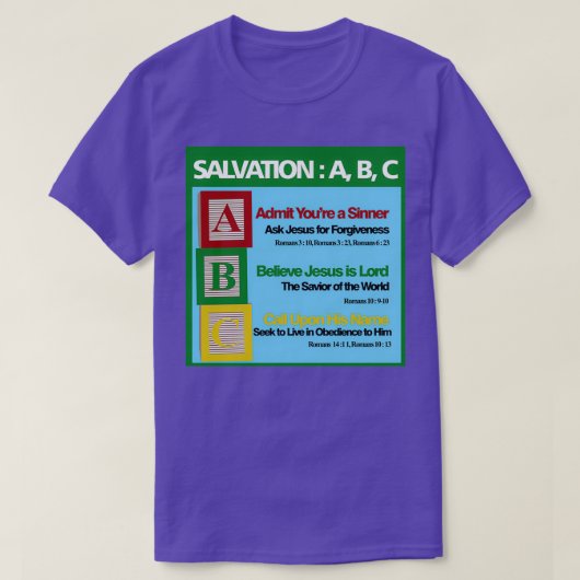 Salvatie ABC T-shirt (Design voorkant)