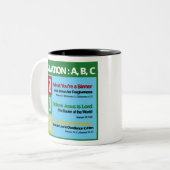 Salvatie ABC Tweekleurige Koffiemok (Voorkant links)