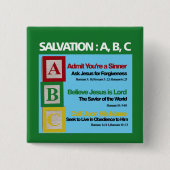Salvatie ABC Vierkante Button 5,1 Cm (Voorkant)