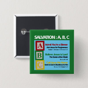 Salvatie ABC Vierkante Button 5,1 Cm