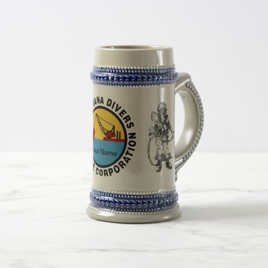 Salvatieduiker Beer Stein Bierpul (Voorkant rechts)