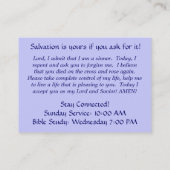 Salvatiekaart: Uours for the Asking Visitekaartje (Achterkant)