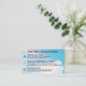 Salvation Gospel KJV Bijbelse Christelijke outreac Visitekaartje (Staand voorkant)