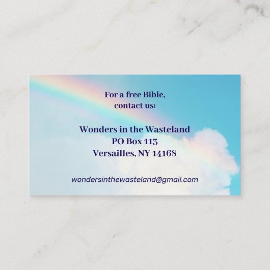 Salvation Gospel KJV Bijbelse Christelijke outreac Visitekaartje (Achterkant)