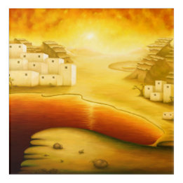 "Salvation" - Midden-Oosten, Orient Sunset Paintin Acryl Muurkunst
